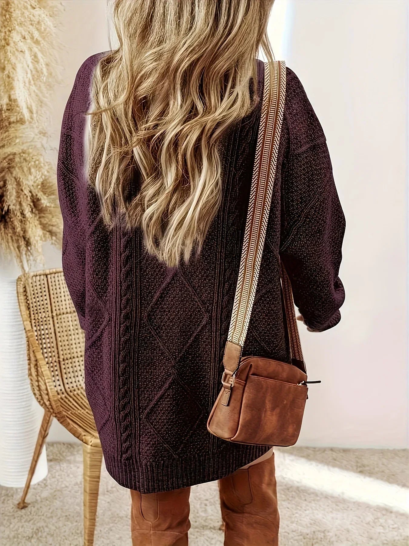Valdina | Women’s Cable Knit Sweater Dress