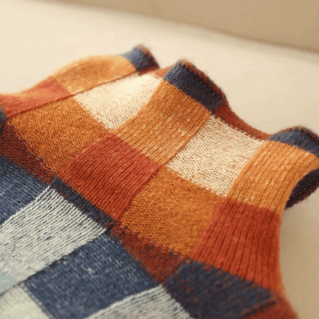 Friena | Women’s Patchwork Turtleneck Knit Sweater