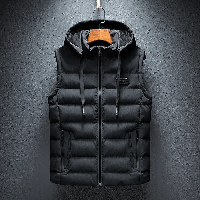 Alpine | Men’s Thermo Insulated Puffer Vest with Detachable Hood