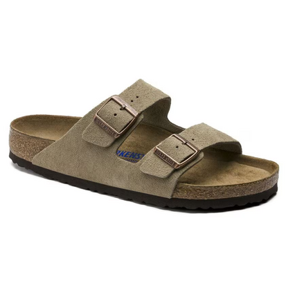 Arizona Taupe Suede Sandals – Premium Leather Comfort Sandals with Soft Anatomical Footbed1
