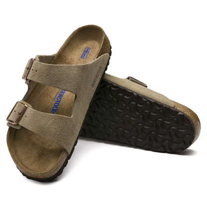 Arizona Taupe Suede Sandals – Premium Leather Comfort Sandals with Soft Anatomical Footbed2