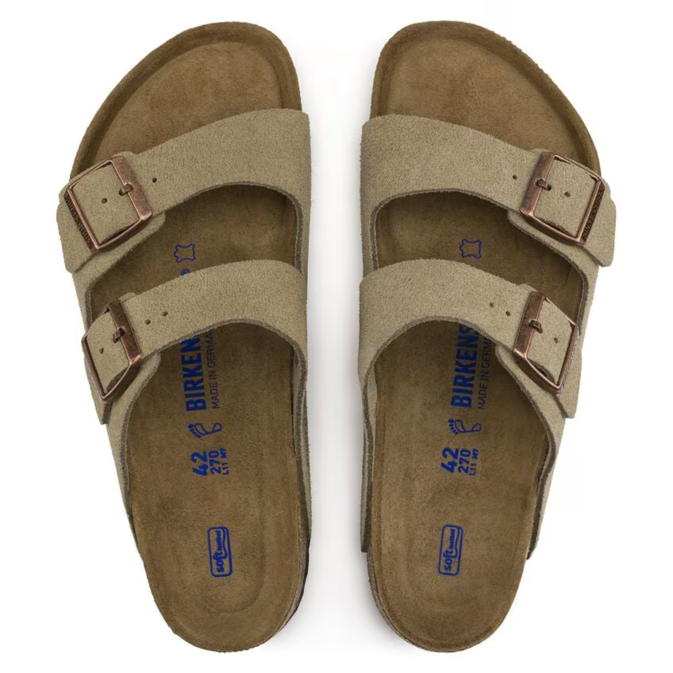 Arizona Taupe Suede Sandals – Premium Leather Comfort Sandals with Soft Anatomical Footbed3