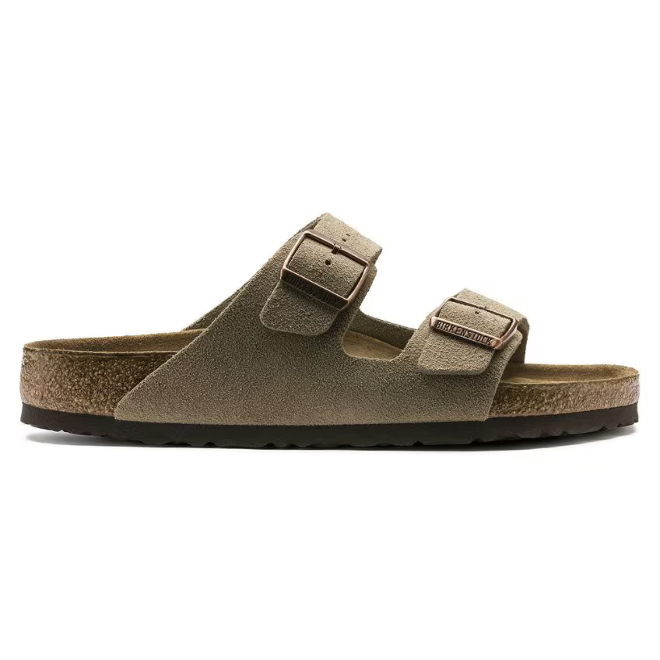 Arizona Taupe Suede Sandals – Premium Leather Comfort Sandals with Soft Anatomical Footbed4
