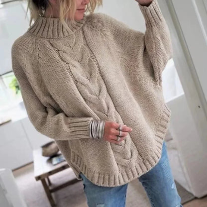 Bravelle | Women’s Chunky Cable Knit Wool Blend Pullover Sweater