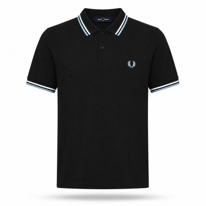 Fred Perry Men's Contrast-Tipped Cotton Polo Shirt – Slim Fit Smart-Casual Polo