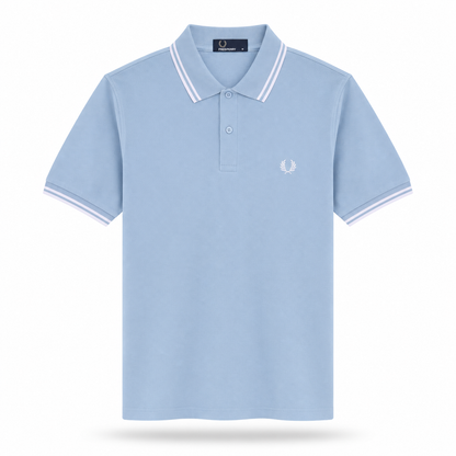 Fred Perry Men's Contrast-Tipped Cotton Polo Shirt – Slim Fit Smart-Casual Polo