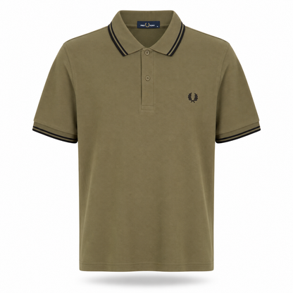 Fred Perry Men's Contrast-Tipped Cotton Polo Shirt – Slim Fit Smart-Casual Polo