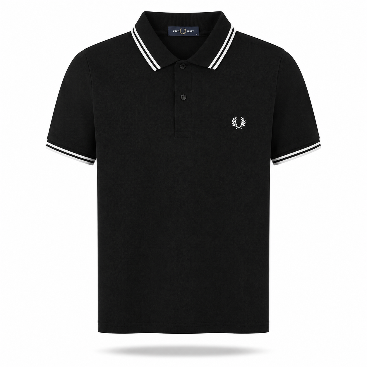 Fred Perry Men's Contrast-Tipped Cotton Polo Shirt – Slim Fit Smart-Casual Polo