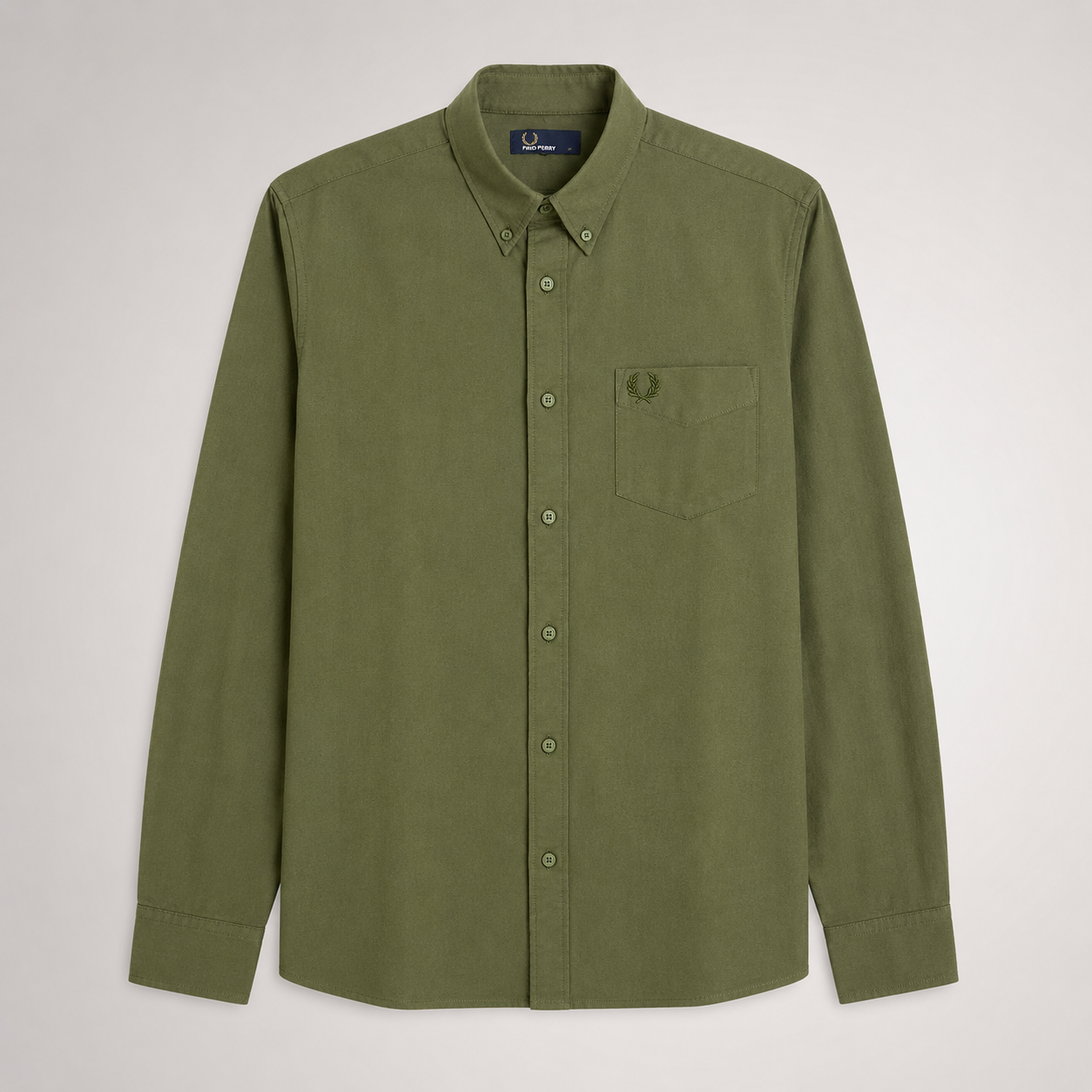 Fred Perry Men's Long Sleeve Button-Down Shirt – Premium Cotton Smart Casual Shirt