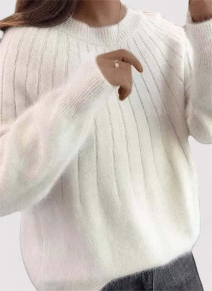 Ferro | Women’s Soft Blend High Neck Elegant Knit Sweater