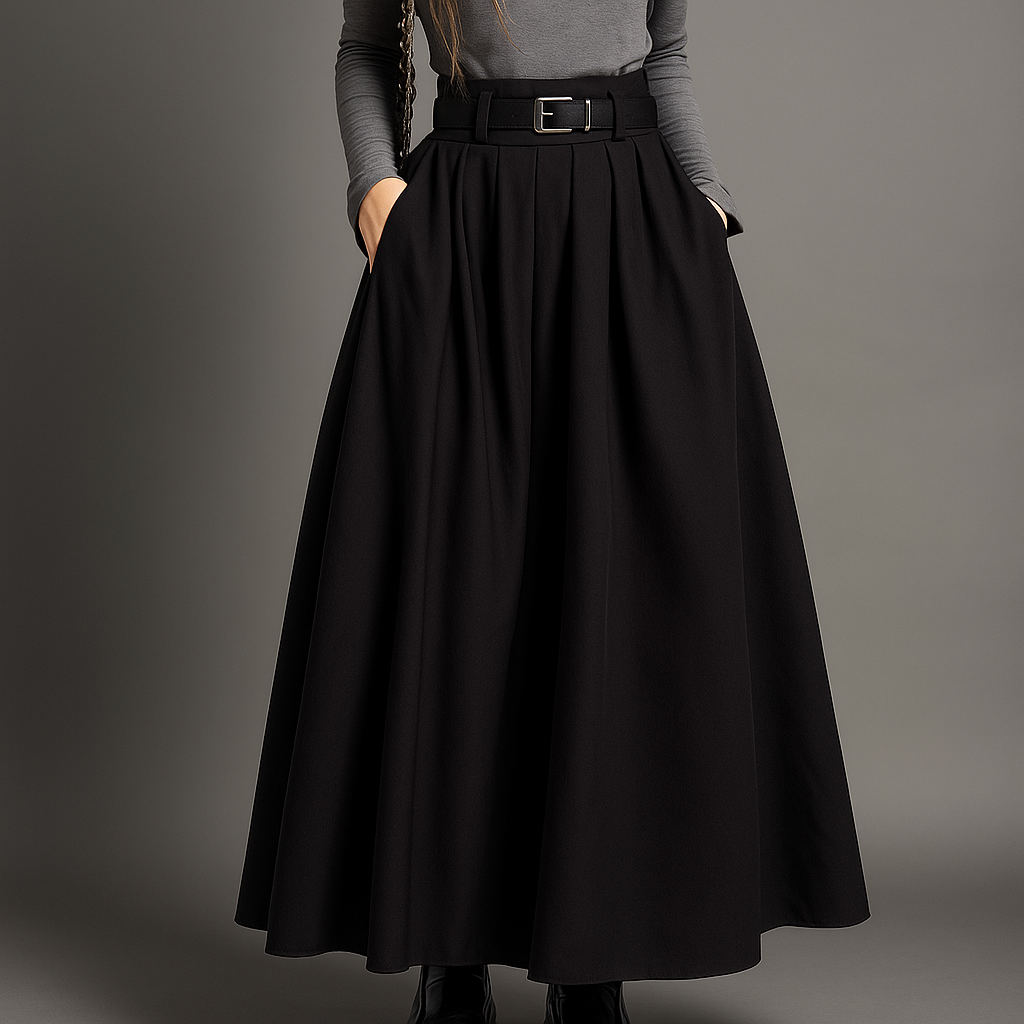 Jhoyan | Women’s Pleated High-Waist Maxi Skirt