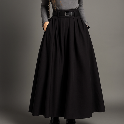 Jhoyan | Women’s Pleated High-Waist Maxi Skirt