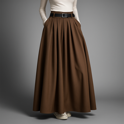 Jhoyan | Women’s Pleated High-Waist Maxi Skirt