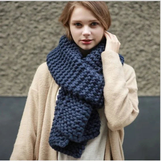 Merinda | Women’s Chunky Knit Wool Blend Scarf