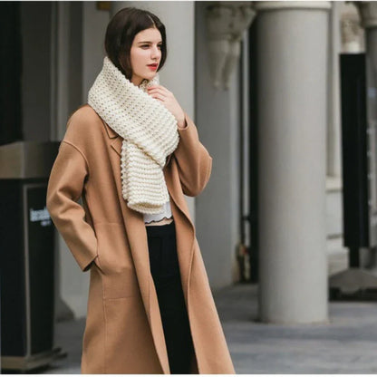 Merinda | Women’s Chunky Knit Wool Blend Scarf