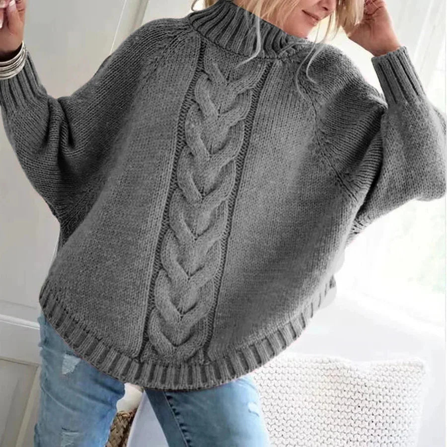 Bravelle | Women’s Chunky Cable Knit Wool Blend Pullover Sweater