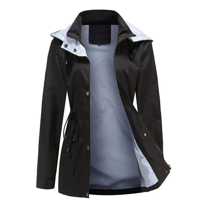 Charnice | Women’s Hooded Water-Resistant Trench Coat