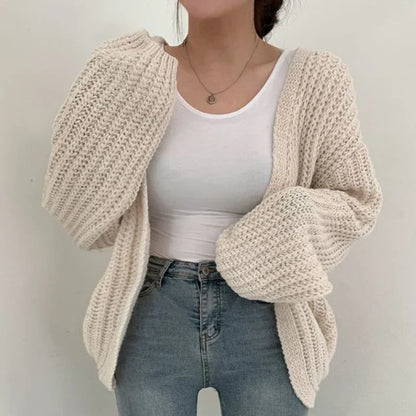 Relanie | Women’s Chunky Lantern Sleeve Cardigan