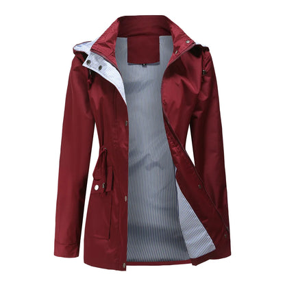 Charnice | Women’s Hooded Water-Resistant Trench Coat