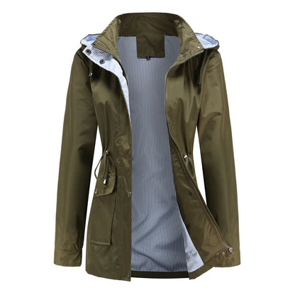 Charnice | Women’s Hooded Water-Resistant Trench Coat