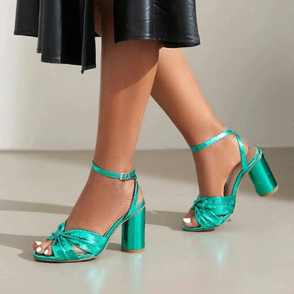 Perina | Women’s Metallic Block Heel Sandals