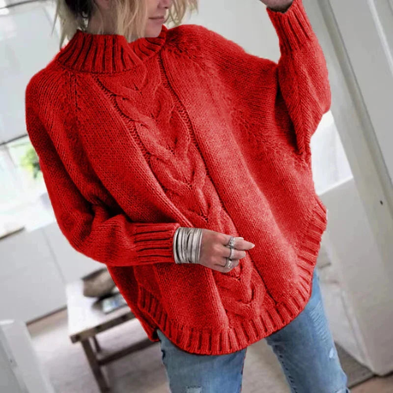Bravelle | Women’s Chunky Cable Knit Wool Blend Pullover Sweater