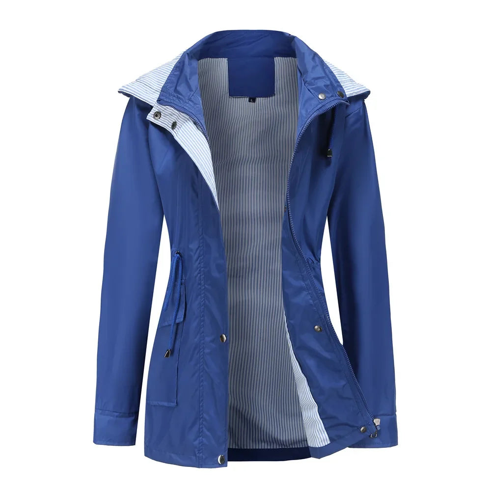 Charnice | Women’s Hooded Water-Resistant Trench Coat