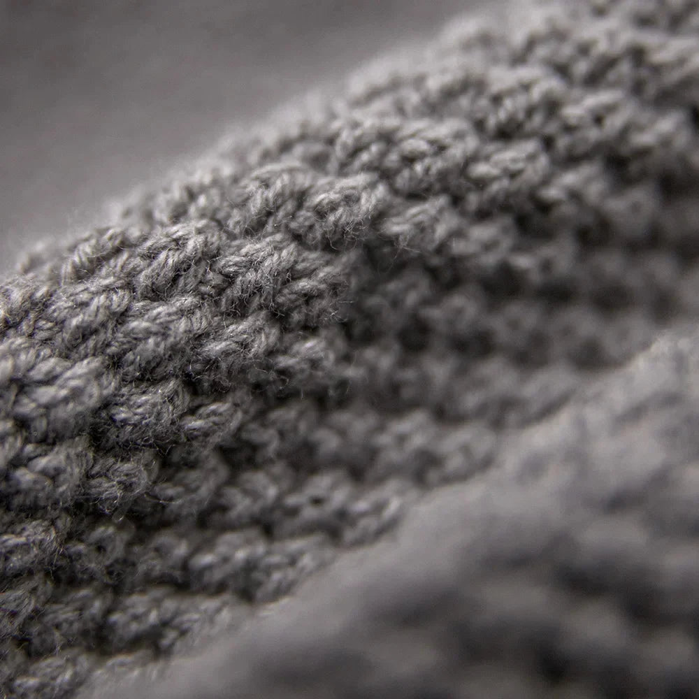 Kyoto | Men’s Textured Jacquard Knit Half-Zip Hoodie